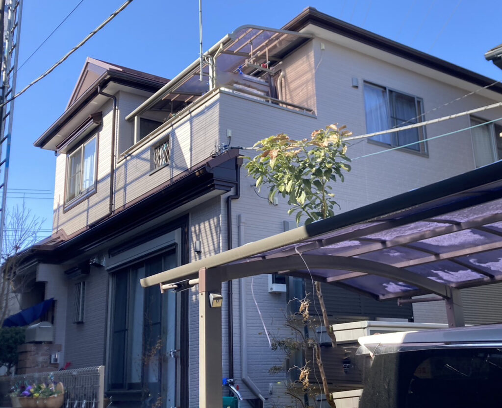 さいたま市南区大谷口にて 外壁塗装工事をさせていただきました 日本ペイント ファインパーフェクトトップ ND-322