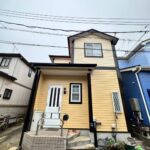 春日部市新方袋にて外壁塗装工事をさせていただきました 日本ペイント　ファインパーフェクトトップ 1階ND-282　2階ND280