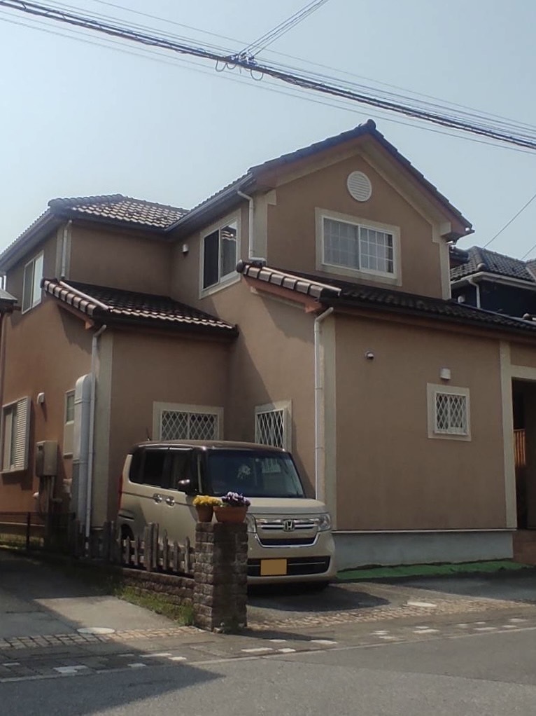 松伏町ゆめみ野東の屋根外壁塗装工事施工前の様子