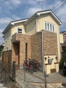 越谷市七左町の外壁塗装工事施工後の様子