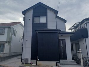 八潮市の外壁塗装工事施工後の様子