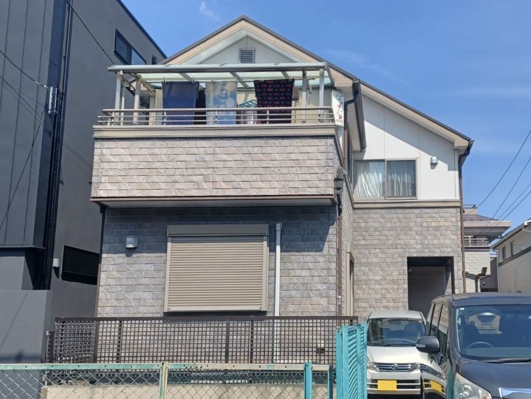 八潮市の外壁塗装工事施工前の写真