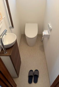 清潔感のあるトイレ、施工後の様子