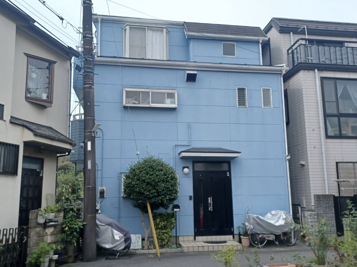 越谷市南荻島外壁塗装工事施工前の画像