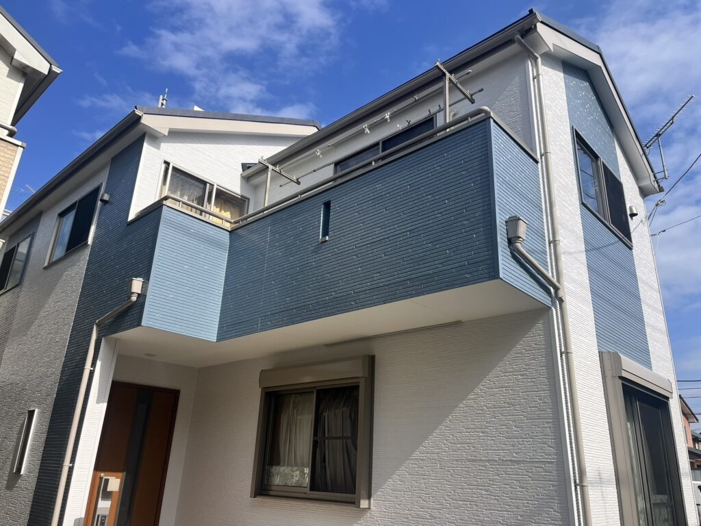 八潮市緑町外壁塗装工事施工後