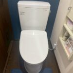 春日部市緑町トイレ交換工事の施工後の写真白いトイレ