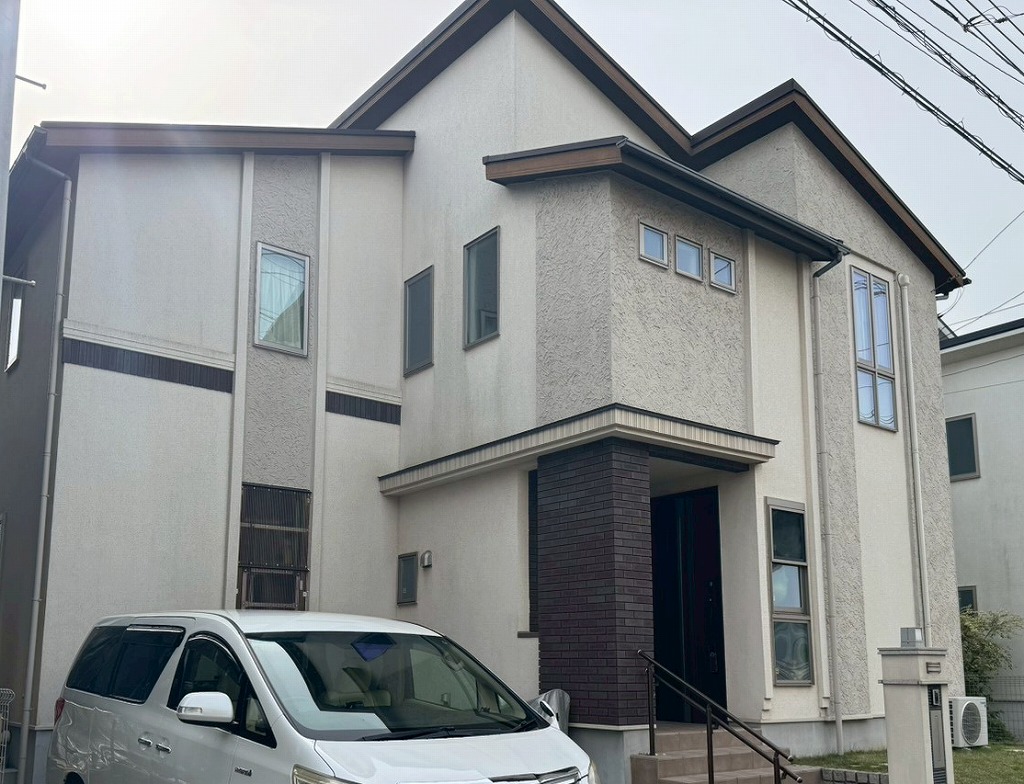 柏市手賀の杜の外壁塗装施工前の様子