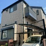 柏市新富町の家、施工後の外壁サイディングが際立っています