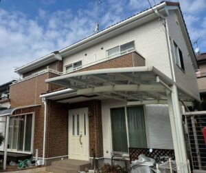 流山市野々下の外壁塗装工事後の美しい仕上がり