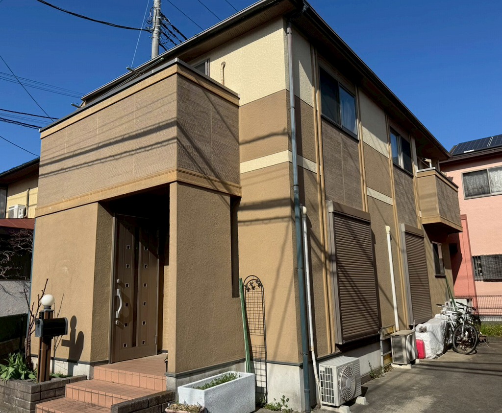 松戸市稔台の家の外壁塗装工事前の様子