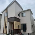 流山市野々下、施工後の美しい外壁の家