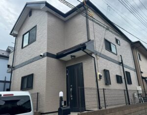 松戸市幸田の家の外壁がきれいに塗装された状態