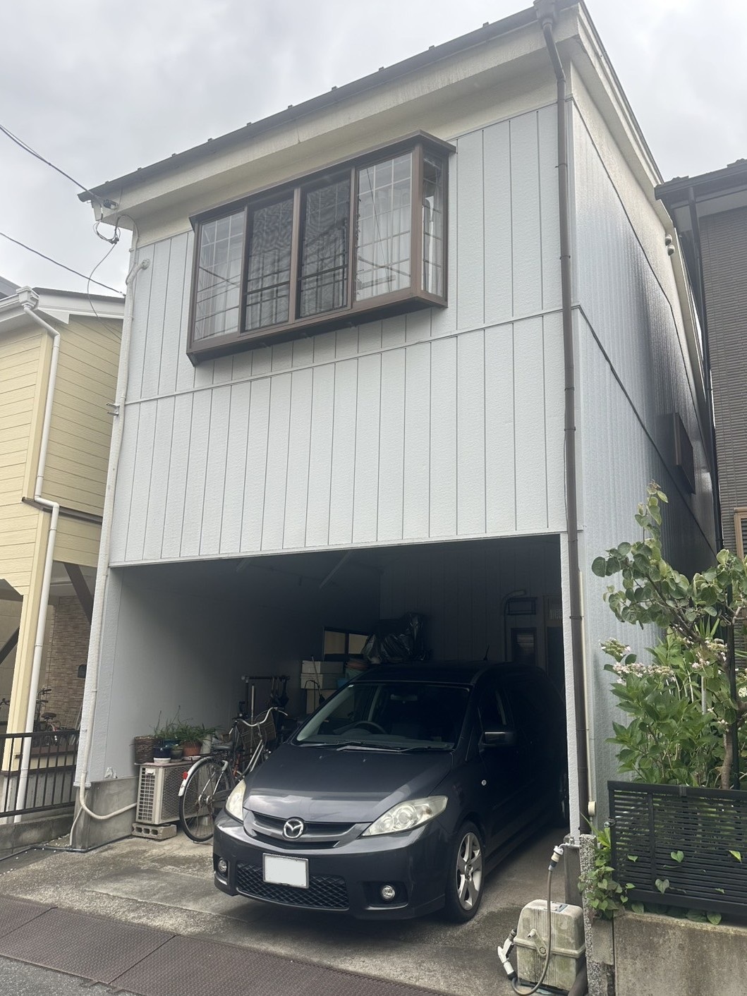 草加市氷川町外壁塗装工事施工前